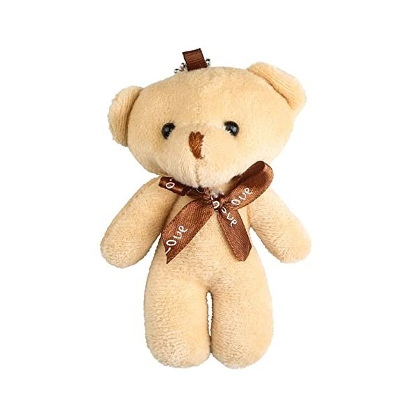 Libetter Mini ours en peluche en forme dours en peluche doux avec pendentif à suspendre pour porte-clés danniversaire, de m