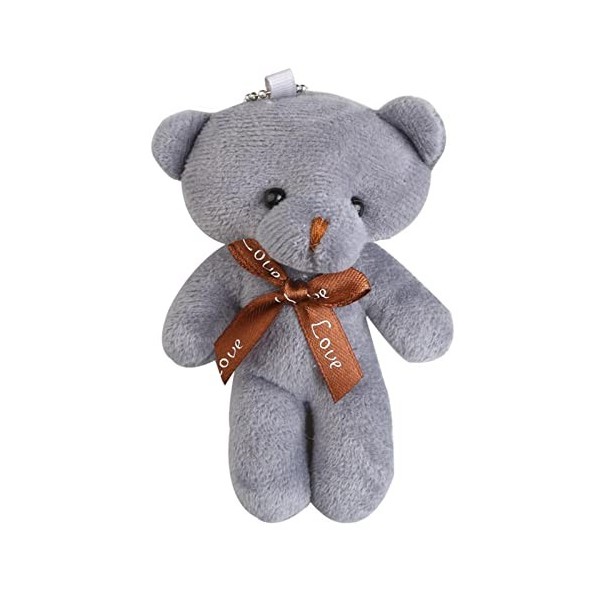 Libetter Mini ours en peluche en forme dours en peluche doux avec pendentif à suspendre pour porte-clés danniversaire, de m