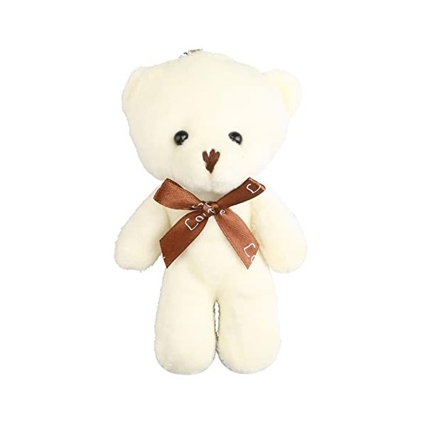 Libetter Mini ours en peluche en forme dours en peluche doux avec pendentif à suspendre pour porte-clés danniversaire, de m