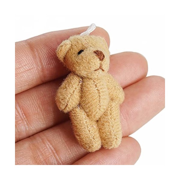 Odoria Miniature 1/12 Ours en Peluche Accessoire pour Maison de Poupée, Marron