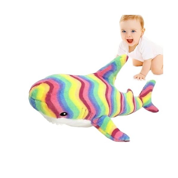 Coiroaoz Peluche de Requin Animal en Peluche - Peluche en Peluche Requin Vif en Coton PP,Produits de décoration dintérieur p