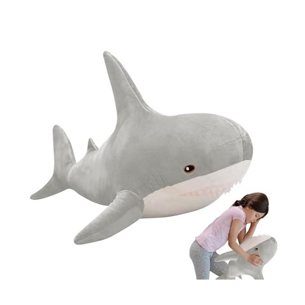 Coiroaoz Peluche de Requin Animal en Peluche - Peluche en Peluche Requin Vif en Coton PP,Produits de décoration dintérieur p