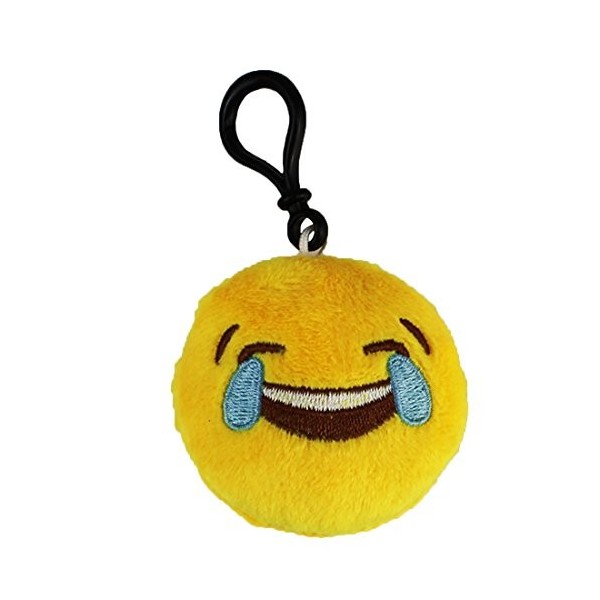 Porte-clés emoji smiley wortek - En peluche - Qualité supérieure - Avec mousqueton, Kuss mit Herz Jaune - 20383-003