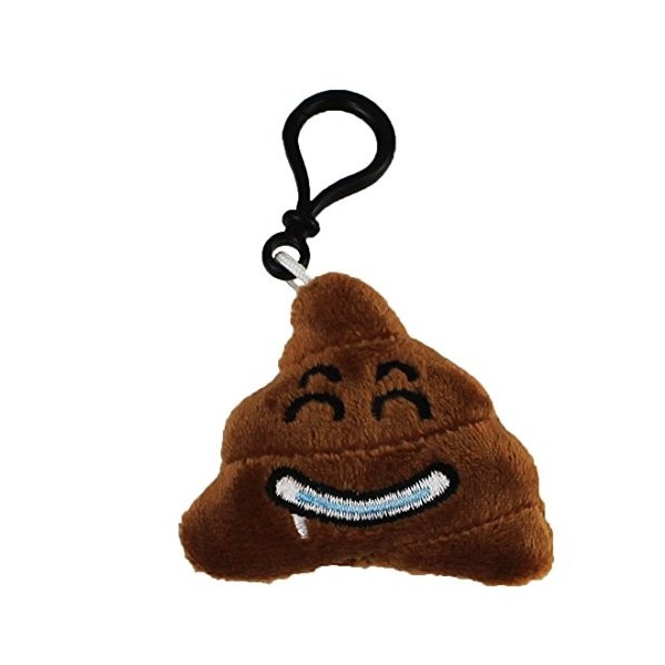 Porte-clés emoji smiley wortek - En peluche - Qualité supérieure - Avec mousqueton, Kuss mit Herz Jaune - 20383-003