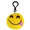 Porte-clés emoji smiley wortek - En peluche - Qualité supérieure - Avec mousqueton, Kuss mit Herz Jaune - 20383-003