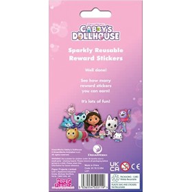 Paper Projects Gabbys Dollhouse Autocollants de récompense réutilisables Scintillants sous Licence Officielle, 01.70.12.054,