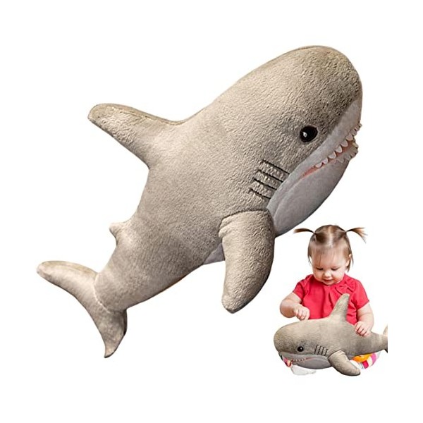 PW TOOLS Requin en Peluche, Oreiller en Peluche Requin Doux, Requin, Jouet en Peluche poupées Requin, Soutien Lombaire en For