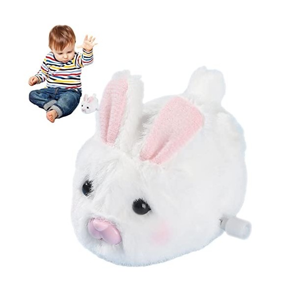 Firulab Jouet en Peluche à remonter | Doux Mignon Lapin en Peluche poupée Lapin Jouer Jouets - bébés Animaux en Peluche, Lapi