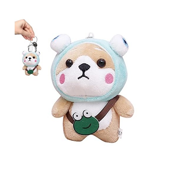 Anloximt Mini Jouets en Peluche pour Animaux | Petit Porte-clés Animal en Couleur vive,Porte-clés en Peluche Kawaii pour Pend