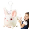 Mashin Lapin en Peluche,Petit Animal en Peluche, Jouet en Peluche à Queue tournante | Poupées en Peluche Chat/Lapin Blanc, Jo