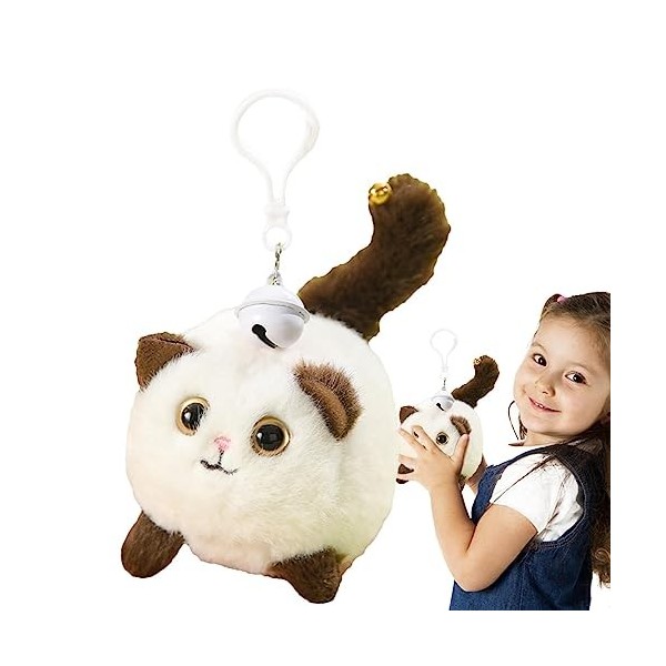 Mashin Lapin en Peluche,Petit Animal en Peluche, Jouet en Peluche à Queue tournante | Poupées en Peluche Chat/Lapin Blanc, Jo