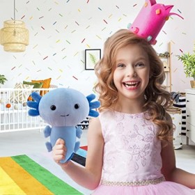 Jasufud Peluche Salamandre | Animaux en Peluche Doux et Mignons | Salamandre Mexicaine Axolotl Peluche poupée en Peluche, Ani