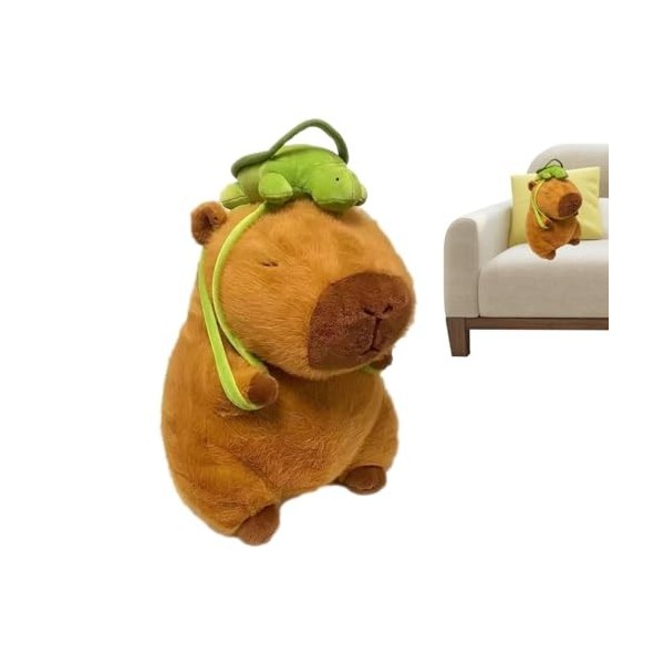 optimism Peluche Capybara, Tortue Capybara Peluche, 23/33cm Jouet en Peluche Capybara, Oreiller en Peluche Capybara, Mignon J