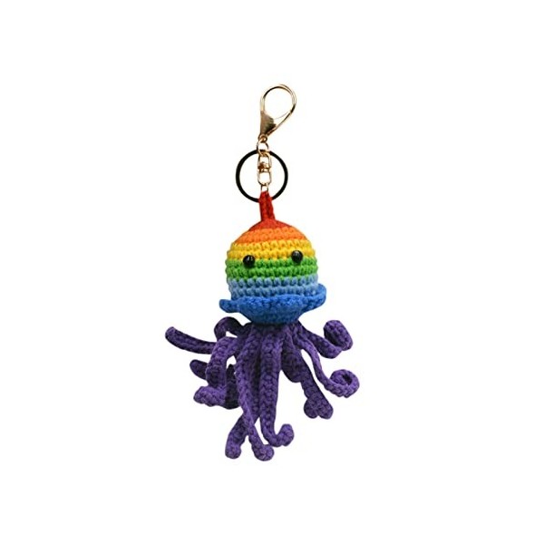 Dola22g Porte-clés en peluche coloré - Jouet en peluche - Sac - Pendentif animaux marins - En peluche - Porte-clés en forme d