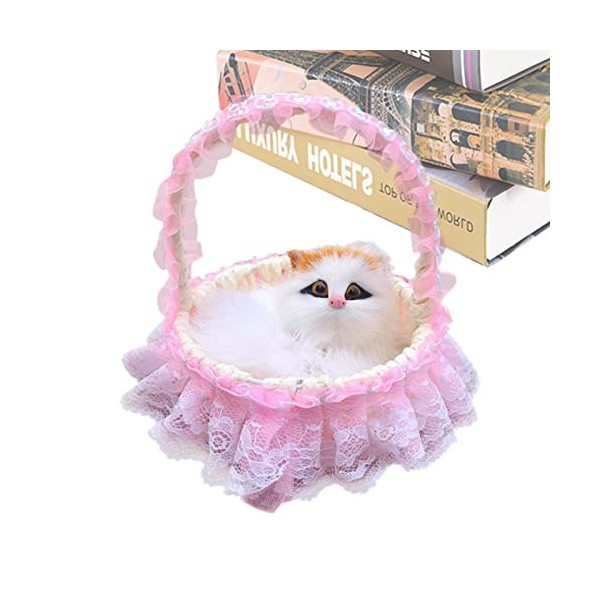 Mashin Jouet Chaton réaliste - Animaux en Peluche Chat en Peluche,Bureau poupée en Peluche Chat Mignon et réaliste avec Panie