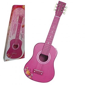 REIG - 7065 - Guitare en Bois - Rose - 65 Cm