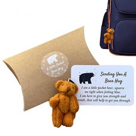 Petit ours en peluche fait à la main | Ours de poche en peluche fait à la main - Vous envoyer un câlin dours avec carte-cade