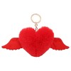Poupée avec pendentif en peluche en forme de cœur, mini ailes colorées, ornements à suspendre, portable, adorable, entièremen