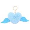 Poupée avec pendentif en peluche en forme de cœur, mini ailes colorées, ornements à suspendre, portable, adorable, entièremen