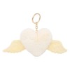 Poupée avec pendentif en peluche en forme de cœur, mini ailes colorées, ornements à suspendre, portable, adorable, entièremen