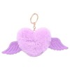 Poupée avec pendentif en peluche en forme de cœur, mini ailes colorées, ornements à suspendre, portable, adorable, entièremen