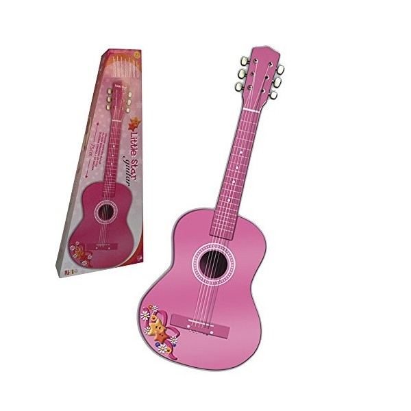 REIG - 7066 - Guitare en Bois - Rose - 75 Cm