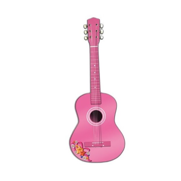 REIG - 7066 - Guitare en Bois - Rose - 75 Cm