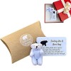 ZONEWD Petits Poche | Mini Ours en Peluche en Peluche Animaux Poupée Tiny Bears Pocket Hug Token - Cadeau sympathie Mini Ours