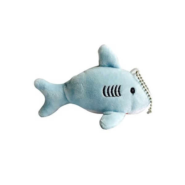 Mini poupée en Peluche de 12 cm avec Pendentif coloré en Forme de Requin Mignon en Peluche à Suspendre. Sac à Main. Cadeau po