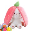 Lapins À Cache-Cache, Lapin en Peluche Carotte Peluche Pâques, Peluche Pâques, Peluche Lapin Doux Enveloppé dans des Carottes