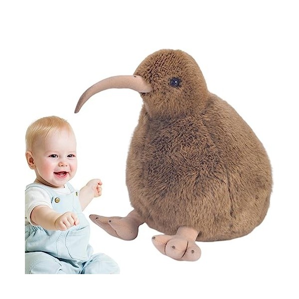 Firulab Peluche Oiseau Kiwi,Jouet Doux pour Oiseau Kiwi en Peluche - Peluche en Peluche Portable en Peluche pour Chambres d,