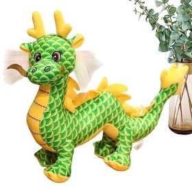 Pratvider Animal en Peluche Dragon,Peluche année du Dragon Chinois 2024 | Décor danimaux en Peluche, Mascotte du Zodiaque Ch