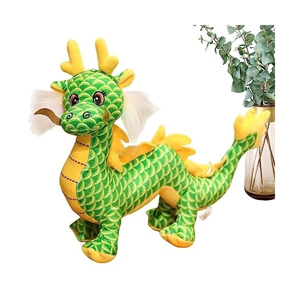 Pratvider Animal en Peluche Dragon,Peluche année du Dragon Chinois 2024 | Décor danimaux en Peluche, Mascotte du Zodiaque Ch