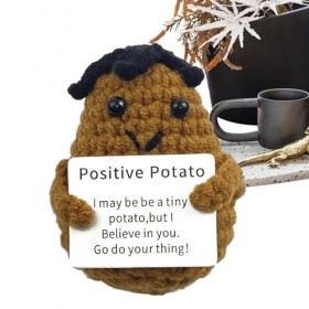 layue Positif De Câlin De Poche De Pomme De Terre - Mini Pommes De Terre Jouets,Poupée De Pommes De Terre en Laine À Tricot D