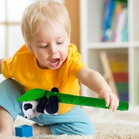 Suphyee Peluches Panda - Jouet de poupée Panda en Peluche réaliste, respectueux de la Peau - Poupées Panda sur Le thème du Zo