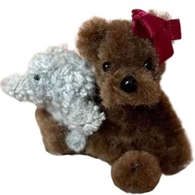 Virtcooy Ours en Poche - Ornement câlin dours Poche | Peluche Douce Ours en Peluche Mignon avec nœud en Ruban pour Enfants g