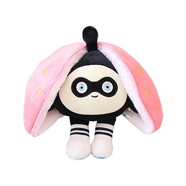 Zceplem Cache-Cache Lapin en Peluche, réversible Mignon Lapin Fraise en Peluche, Lapin de Pâques en Peluche Mignon Lapin Pelu