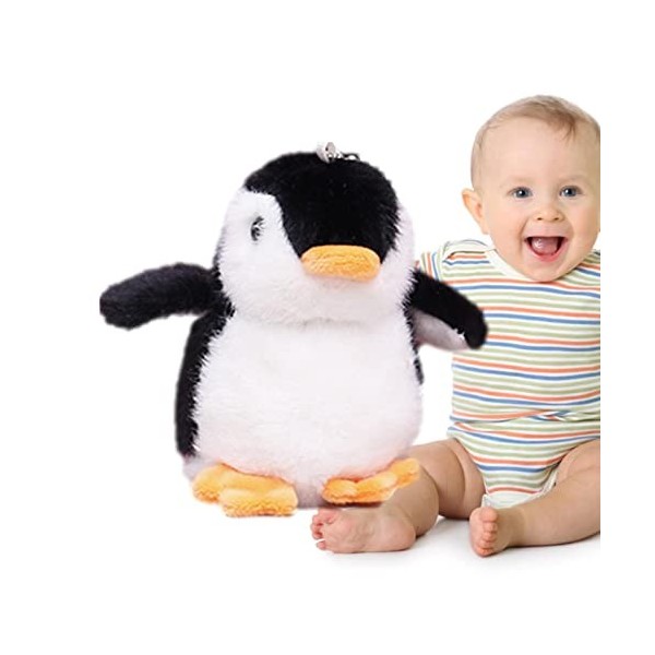 LXURY Porte-clés poupée en Peluche Pingouin | Pingouin Porte-clé Animal en Peluche | Mini Porte-clés en Peluche poupée Penden