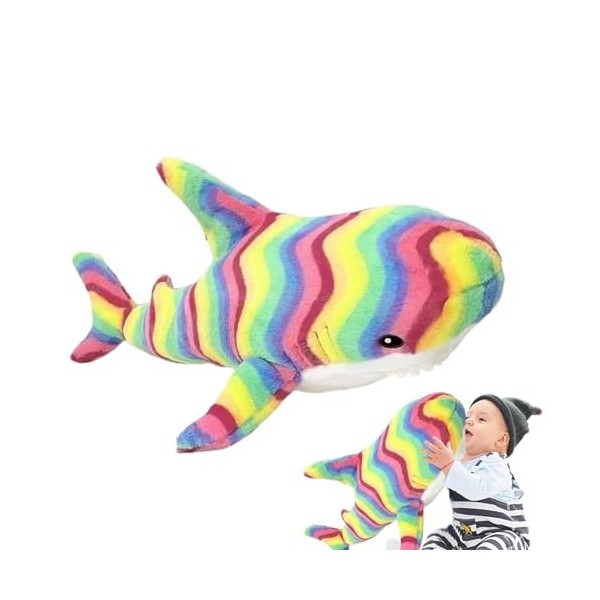 Vesone Requin farci - Peluche en Peluche Requin Vif en Coton PP,Produits de décoration dintérieur pour Chambre à Coucher, Sa