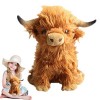 tacery Vache Highland 27,9 Cm – Peluche Highland Douce Et Réaliste pour Garçons Et Filles.