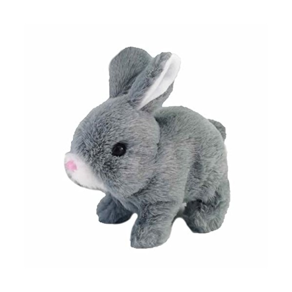 Voiakiu Lapin Jouets en Peluche, Les Lapins Peuvent Marcher et Parler, Lapin en Peluche Pâques, Jouets éducatifs Lapin Marche