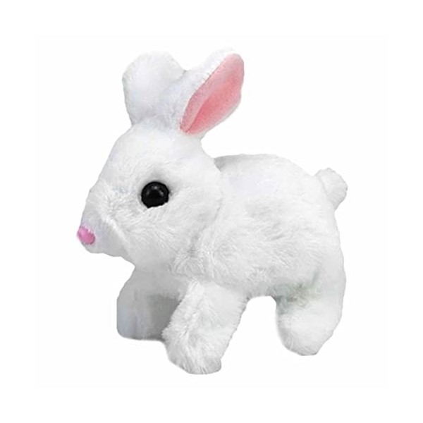 Voiakiu Lapin Jouets en Peluche, Les Lapins Peuvent Marcher et Parler, Lapin en Peluche Pâques, Jouets éducatifs Lapin Marche