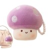 Horypt Champignon Animal en Peluche - Cute Doll Kawaii Plushie Mini Champignon avec Perles,Mini Peluche Champignon avec Rembo