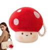 Horypt Champignon Animal en Peluche - Cute Doll Kawaii Plushie Mini Champignon avec Perles,Mini Peluche Champignon avec Rembo