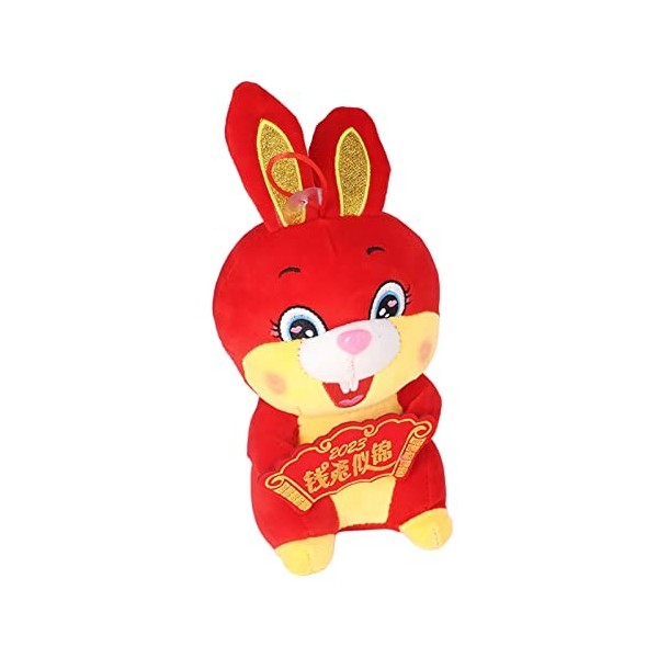 Jouet en Peluche de Lapin, Poupée du Nouvel an Chinois Belle Conception Détail Vif Doux Jouet de Poupée en Peluche de Lapin C