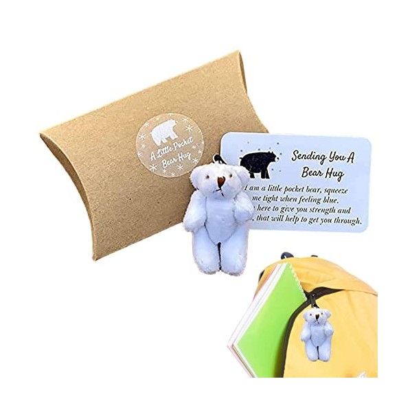 Jacekee Ours Poche,Petit Ours en Peluche Poche Petit Ours Poche Hug Love Animal Pocket Hug | Cadeaux Relation Longue Distance