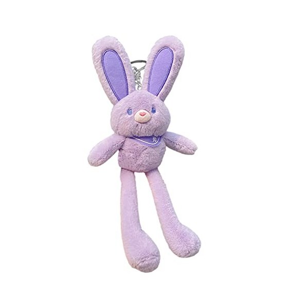 Imtrub Porte-clés Lapin en Peluche, Pendentif Sac à Main Lapin Mignon, Les Oreilles et Les Lapin Peuvent être étirées et racc