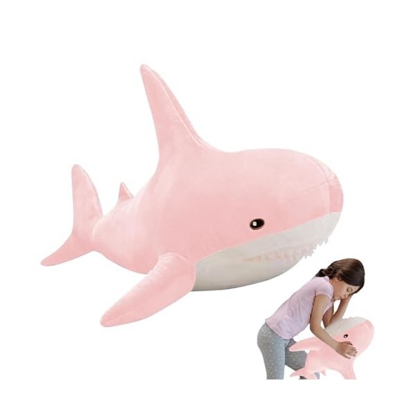 HMLTD Peluche de Requin Animal en Peluche,Peluche en Peluche Requin Vif en Coton PP - Animaux en Peluche Mignons pour Chambre
