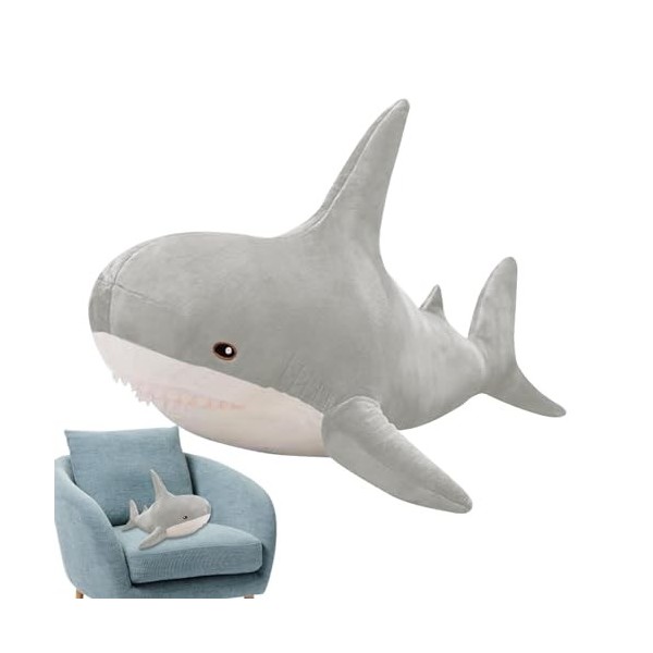 HMLTD Peluche de Requin Animal en Peluche,Peluche en Peluche Requin Vif en Coton PP - Animaux en Peluche Mignons pour Chambre