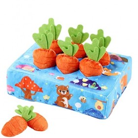 Jouet bébé carotte | Jouets de cueillette de carottes Montessori en peluche - Jeu de puzzle de tri et de comptage de taille M